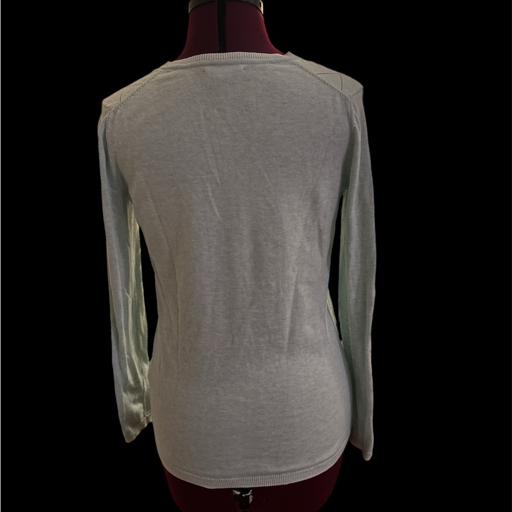 Tommy Hilfiger V Neck Sweater, lightweight. Light green. Size S/P. - Picture 2 of 5